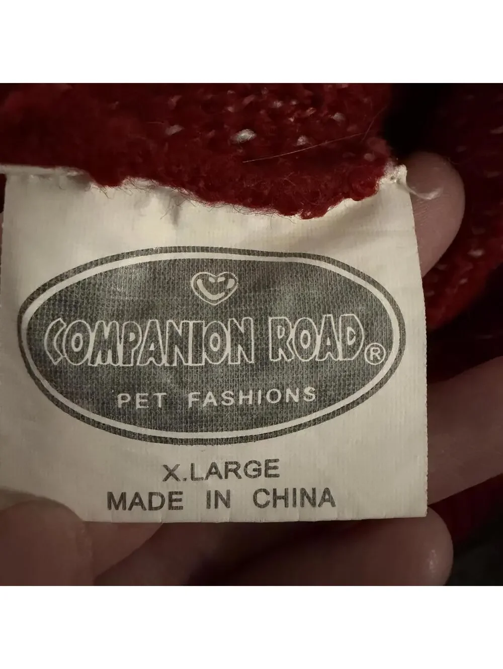 Companion Road X-Large Red Argyle Pet Sweater
